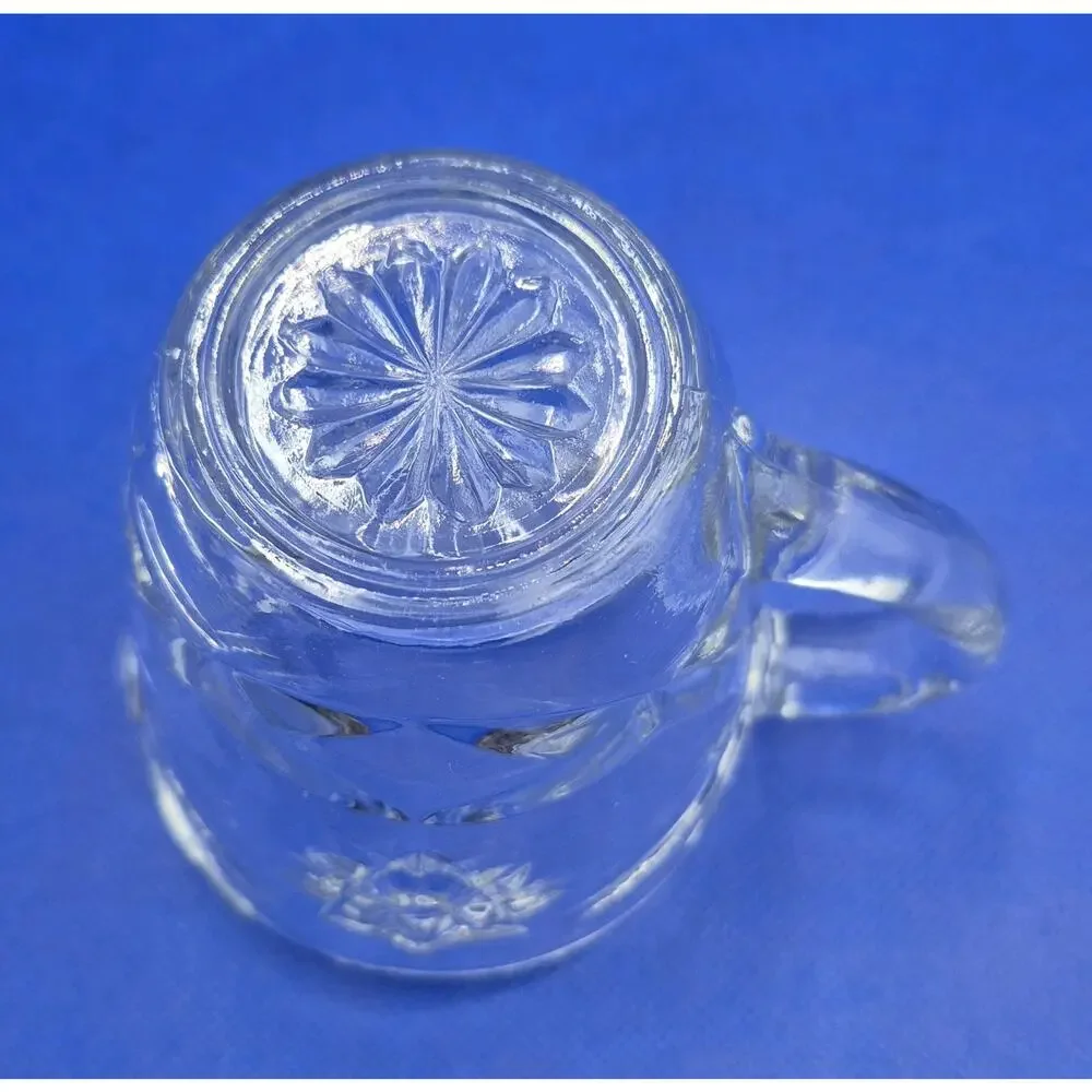 Vintage Anchor Hocking Star of David Clear Creamer Pitcher 4